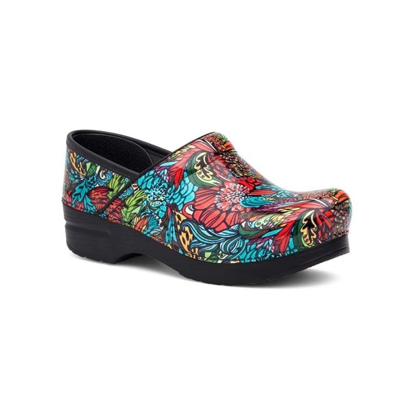 Dansko Deco Floral Professional Patent Leather Clog